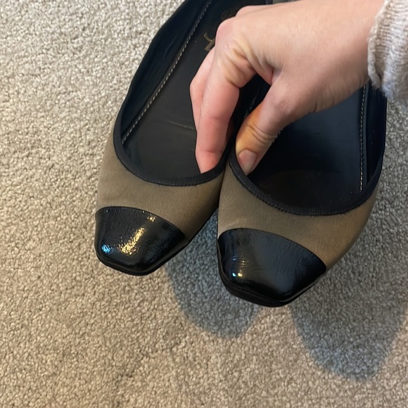 YSL flat shoes , size 7.5 ,in black kaki color - Picture 10 of 16